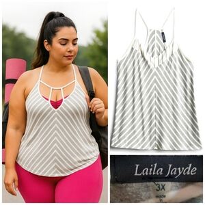 LAILA JAYDE Naila V Neck Knit Top 3X EUC